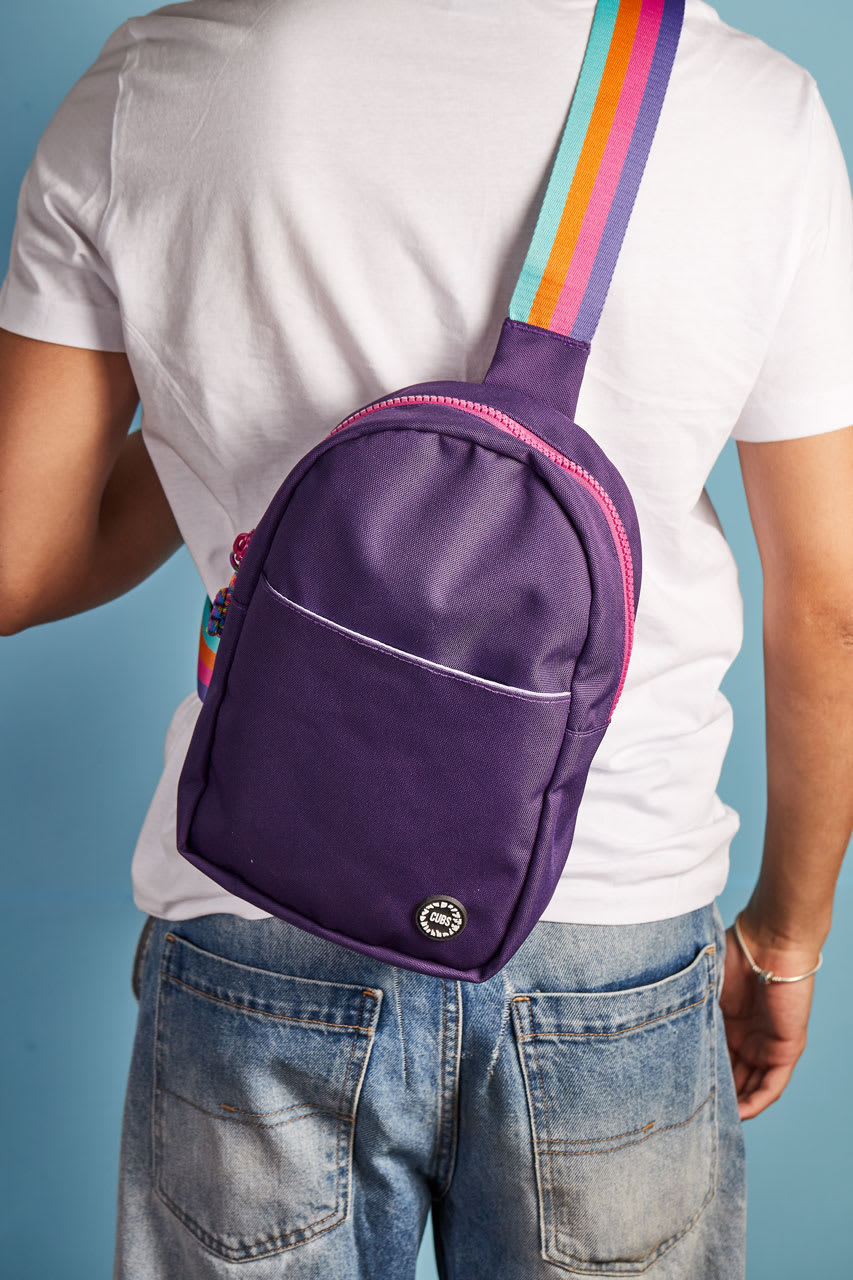 Purple Sling Bag Front Pocket