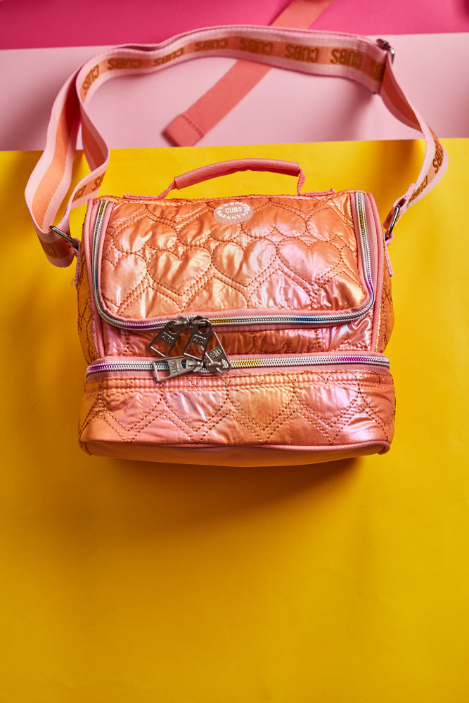 Peach Fashion Double Decker Lunch bag