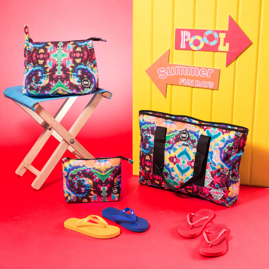 Tie Dye Swirls Black women Single Face tote bag
