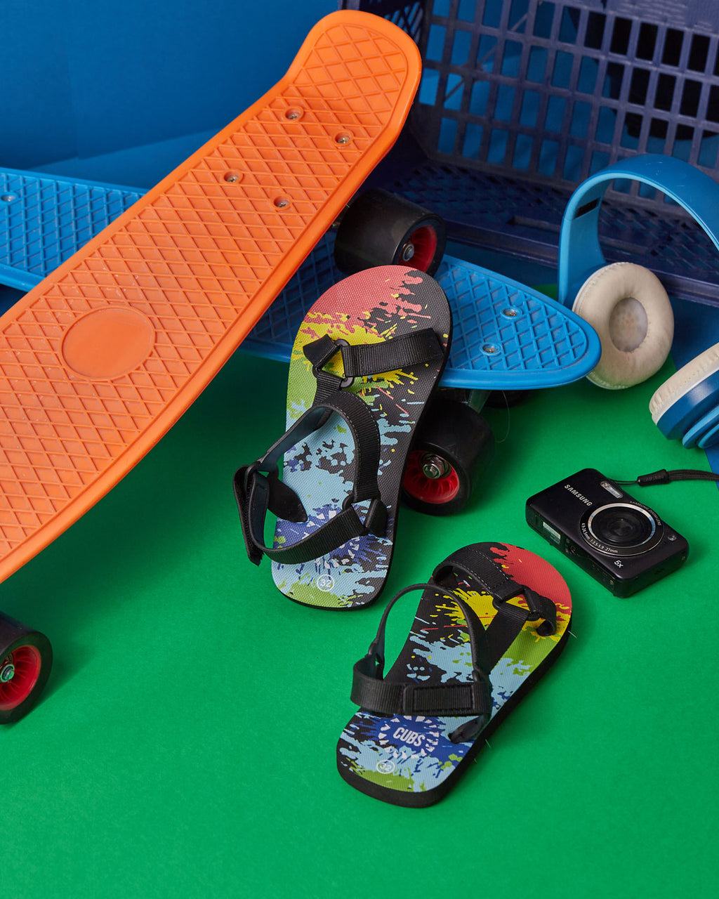 Paint Splashes Boys Sporty Sling CUBS Sandal