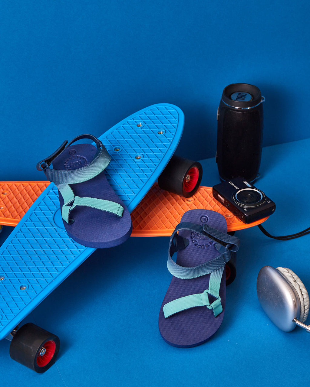 Navy - Turquoise Boys Sporty Sling CUBS Sandal