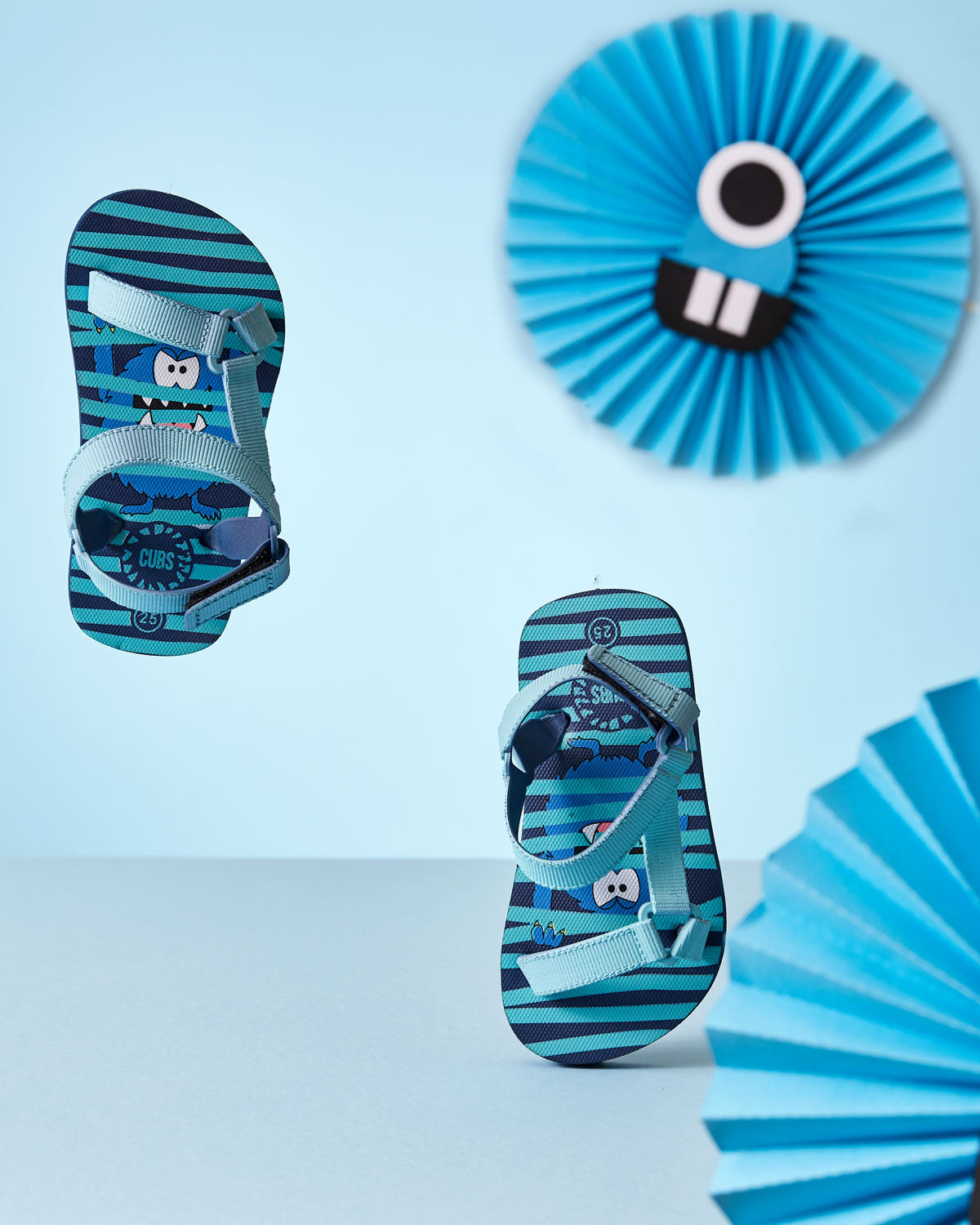 Monster Stripes Boys Sporty Sling CUBS Sandal