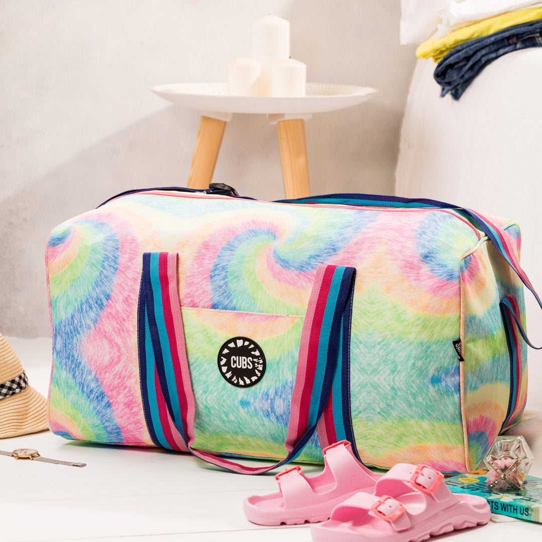 Pastel Rainbow Swirls Weekender
