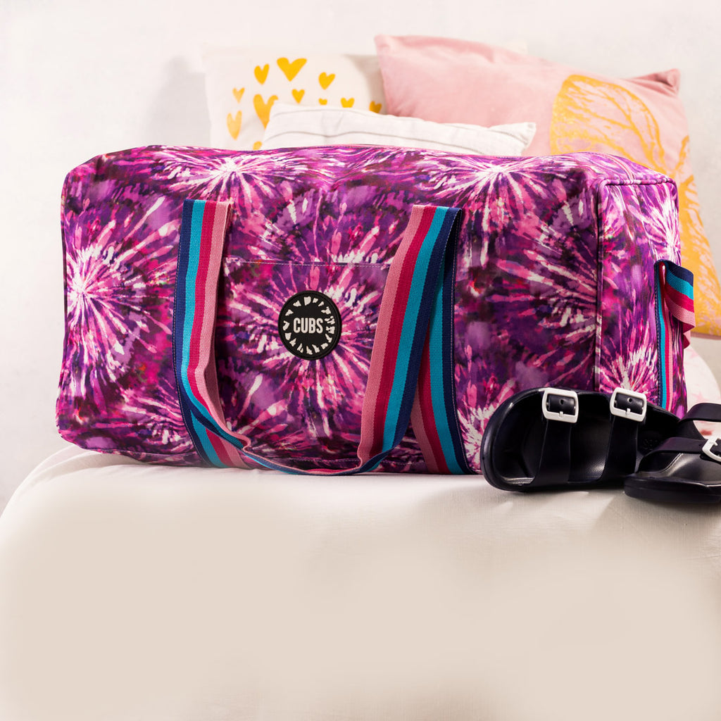 All Purple Tie Dye Medium Duffel Weekender