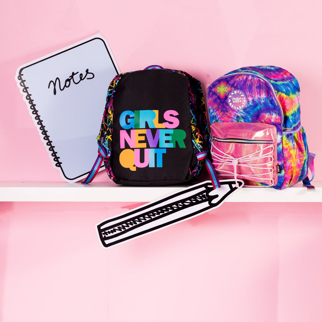 Blue and Purple tie dye High School Backpack