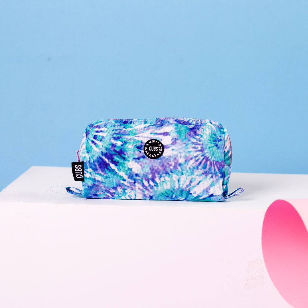 Lilac & Tiffany Blue Tie Dye Pencil case