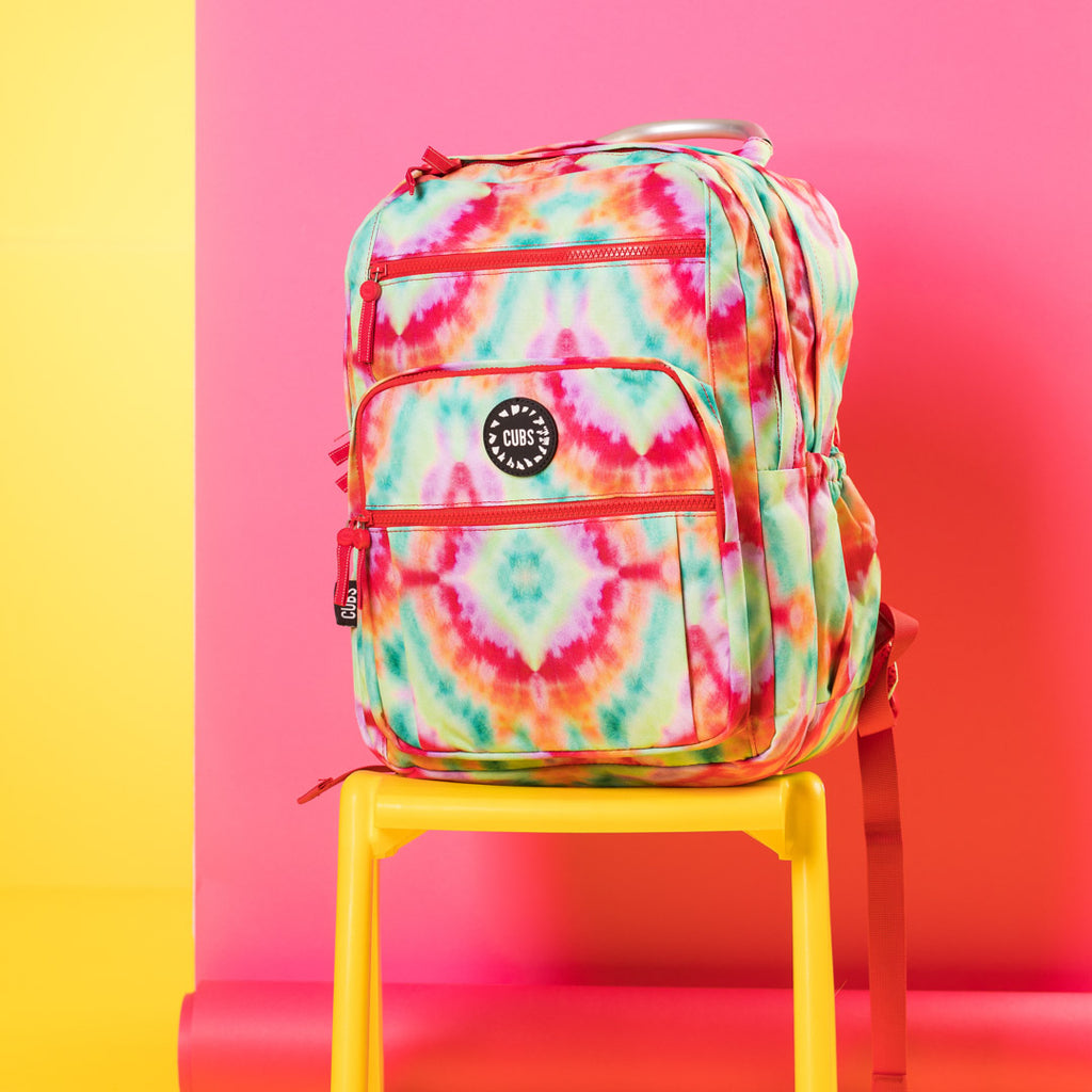 Watermelon Red tie Dye Senior Student backpack