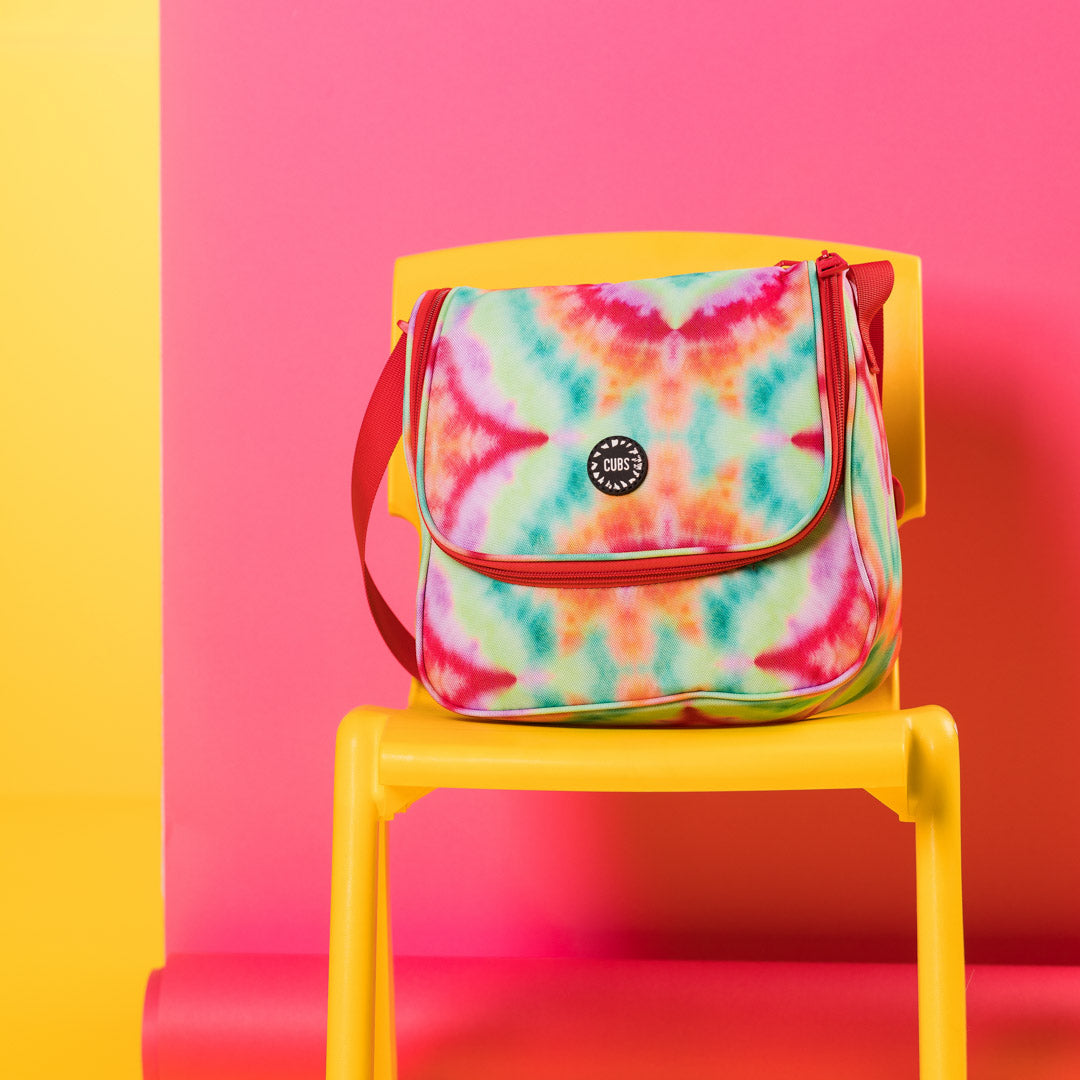 Watermelon Red tie Dye cross body lunch bag