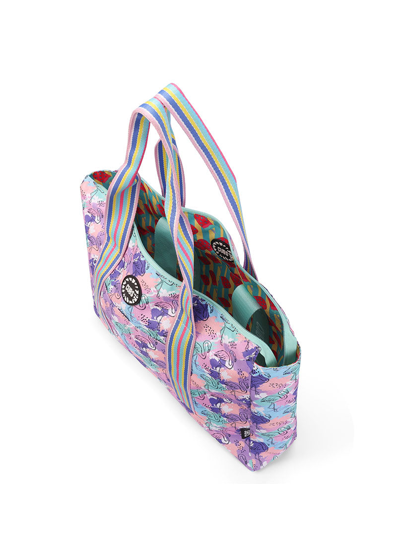 Ice-Cream and Flamingos Double Face Tote Bag