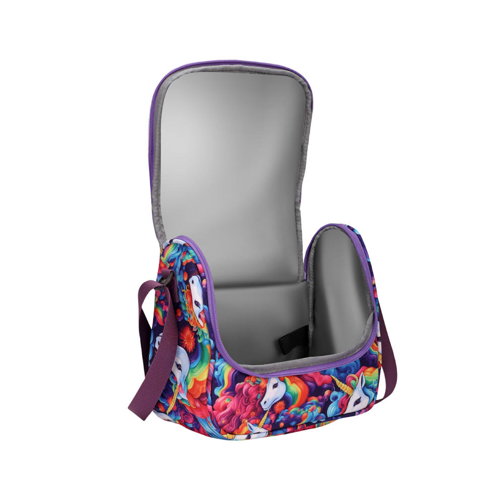 Rainbow Hair Unicorn Senior Lunch bag