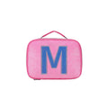 Pink Sequin lunch bag with Letter M