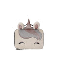 Matt gold Sequin and Fur Unicorn lunch bag