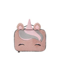 Matt pink Sequin and Fur Unicorn lunch bag