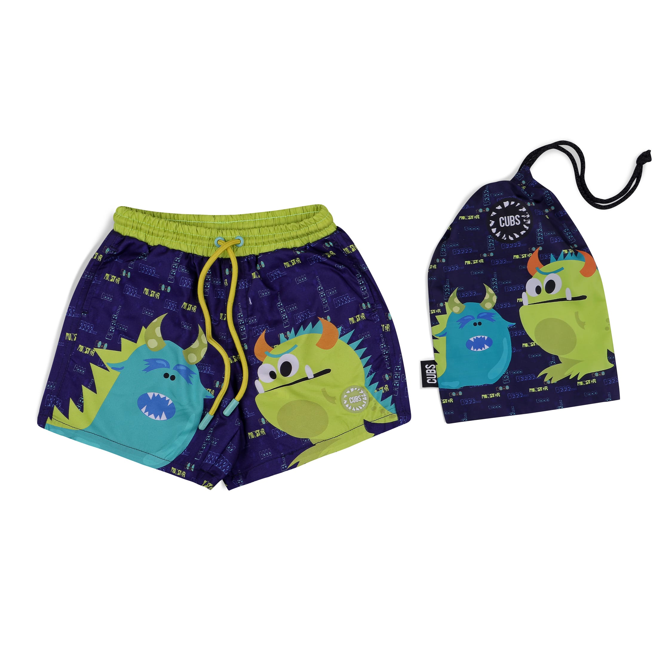 CUBS Monster Besties Swim Trunk