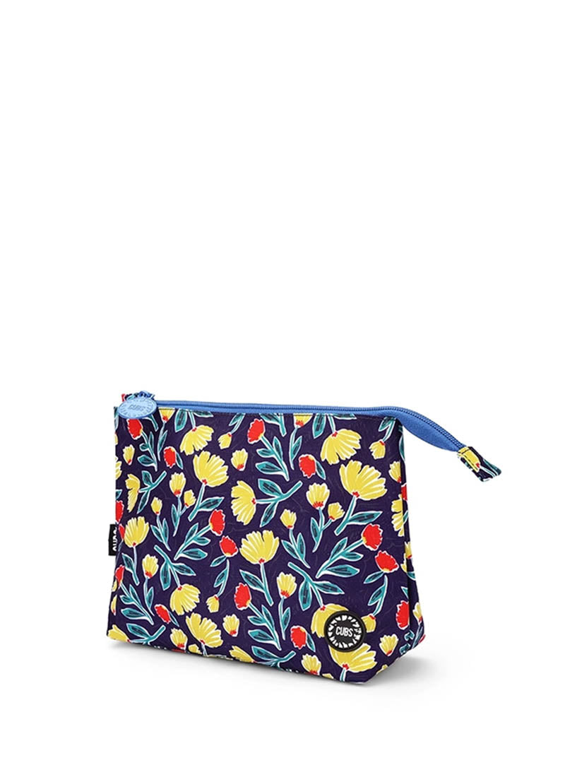 Navy Garden Medium Pouch