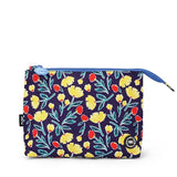 Navy Garden Medium Pouch