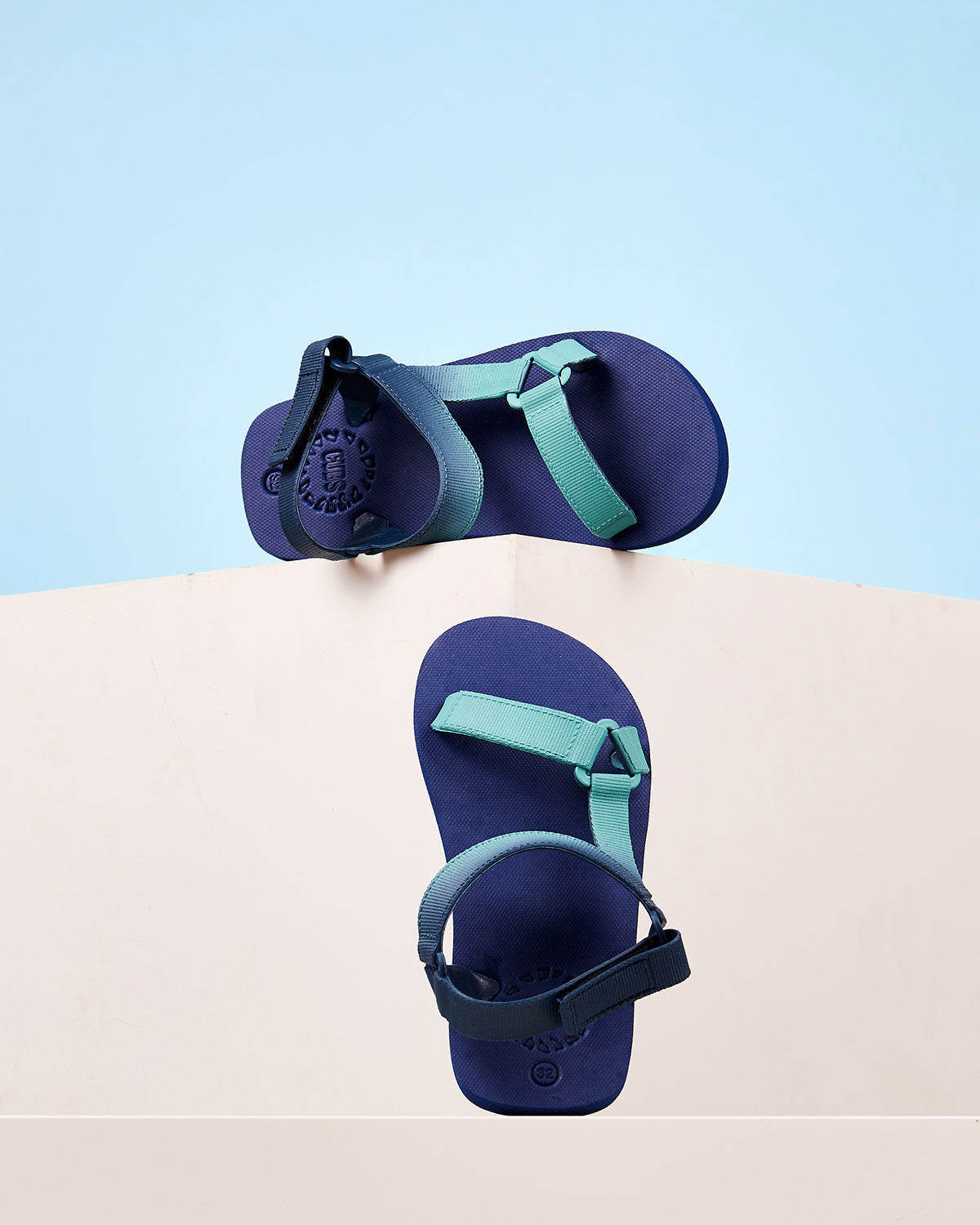 Navy - Turquoise Boys Sporty Sling CUBS Sandal