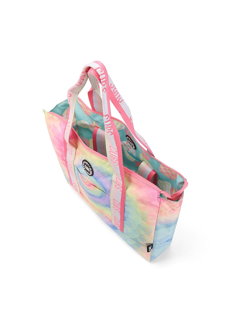 Pastel Pineapples & Pastel Tie Dye Double Face Tote Bag