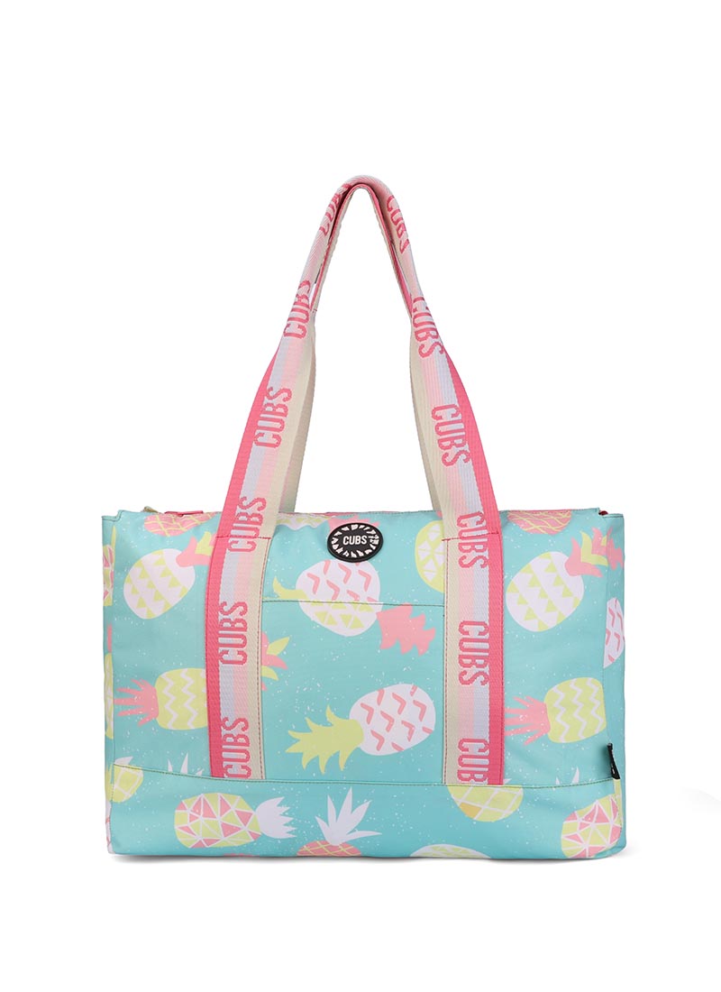 Pastel Pineapples & Pastel Tie Dye Double Face Tote Bag