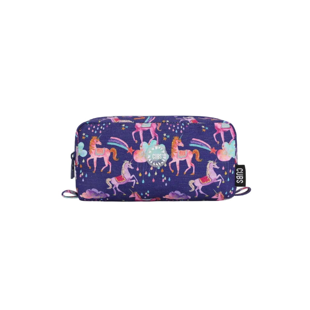 Navy Blue Baby Unicorn Glittery pencil case