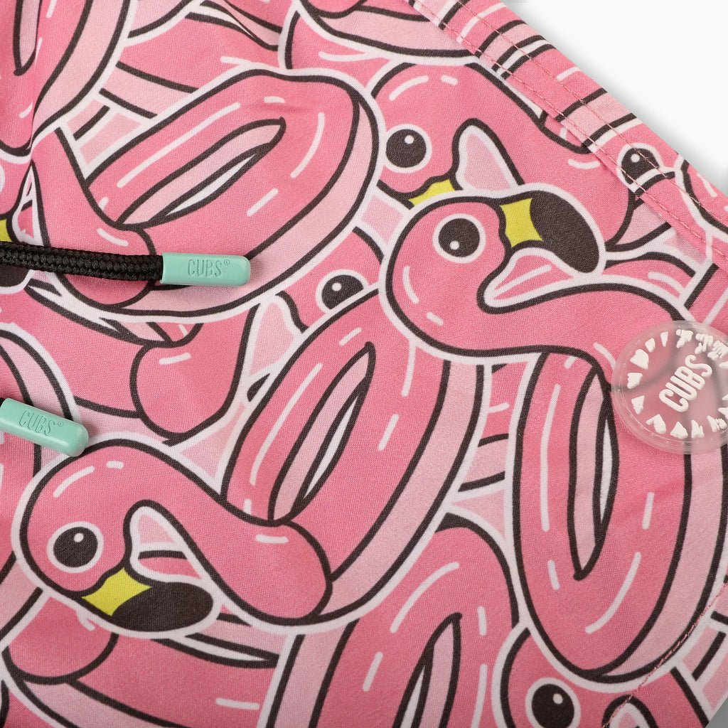 CUBS Pink Flamingo Swim Trunk