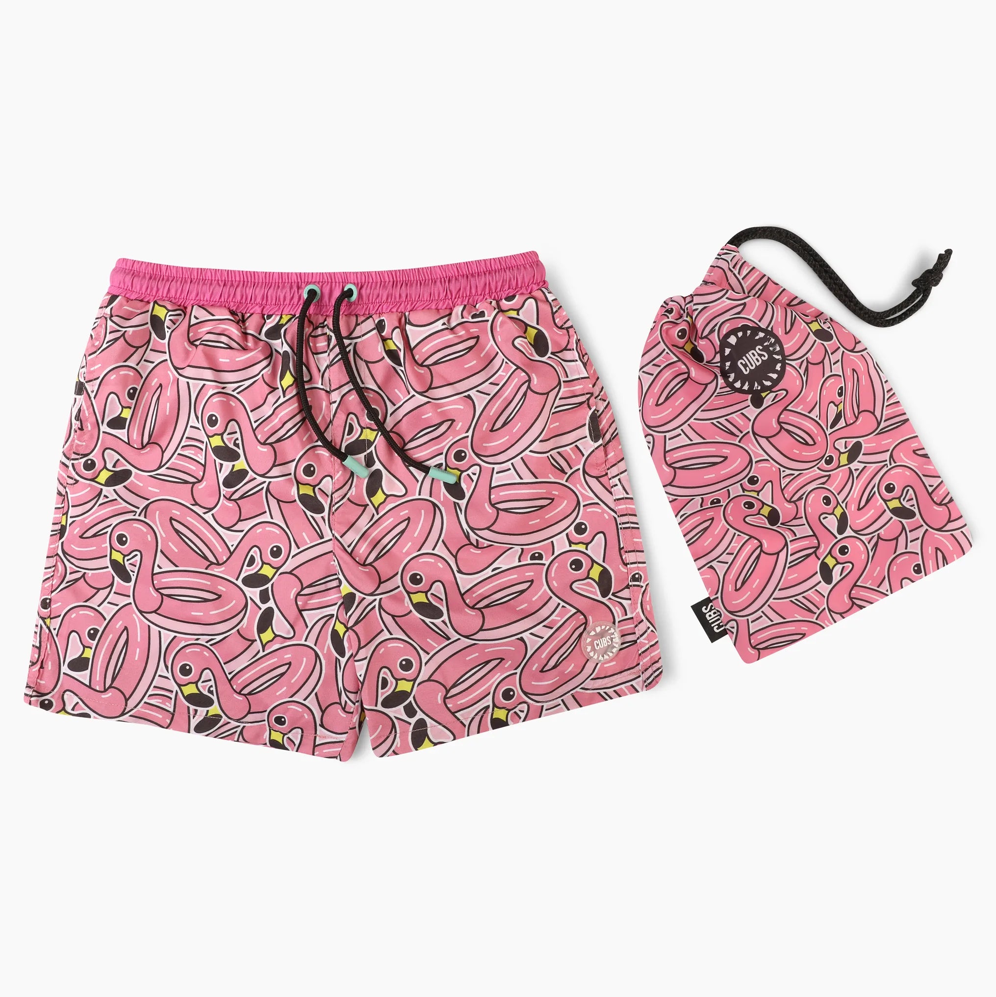 CUBS Pink Flamingo Swim Trunk