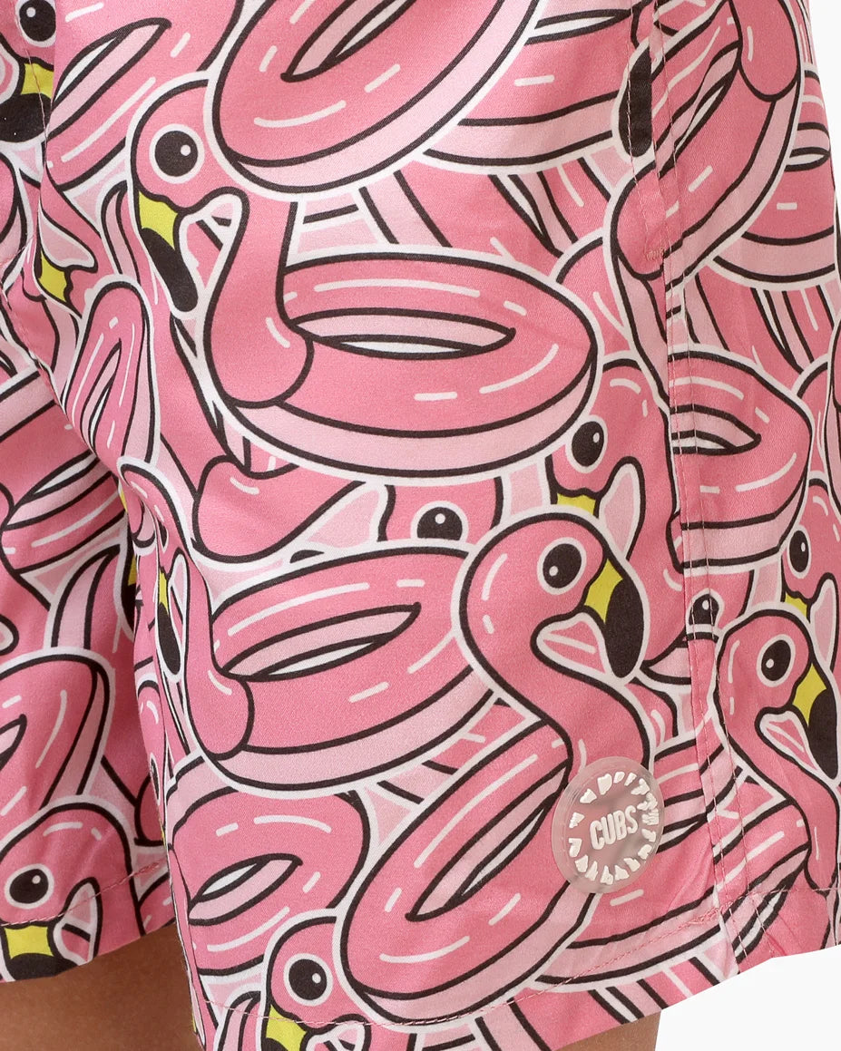 CUBS Pink Flamingo Swim Trunk