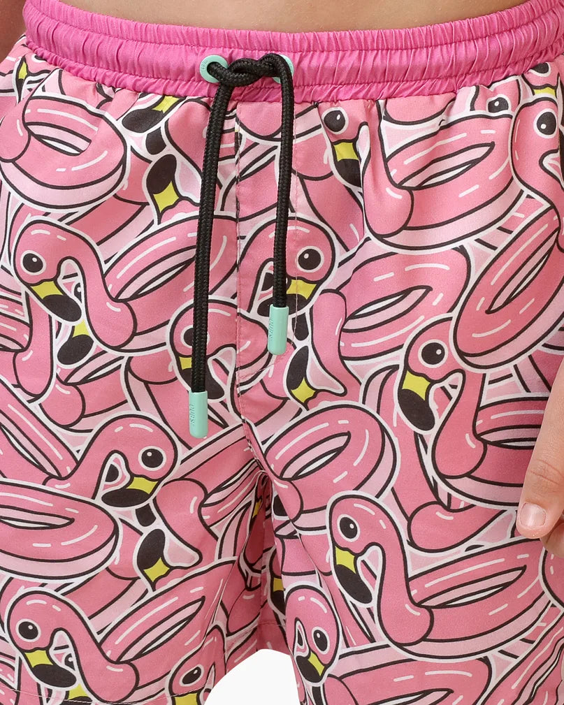 CUBS Pink Flamingo Swim Trunk