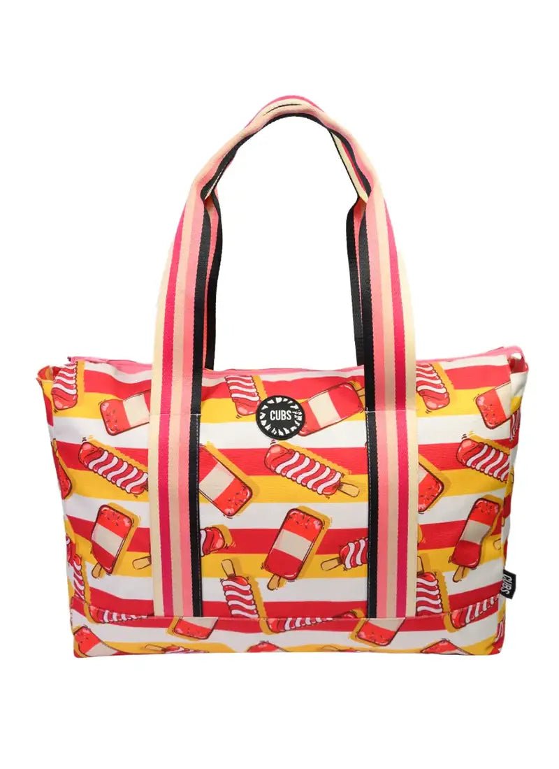 Pink Leopard & Popsticks Double Face Tote Bag