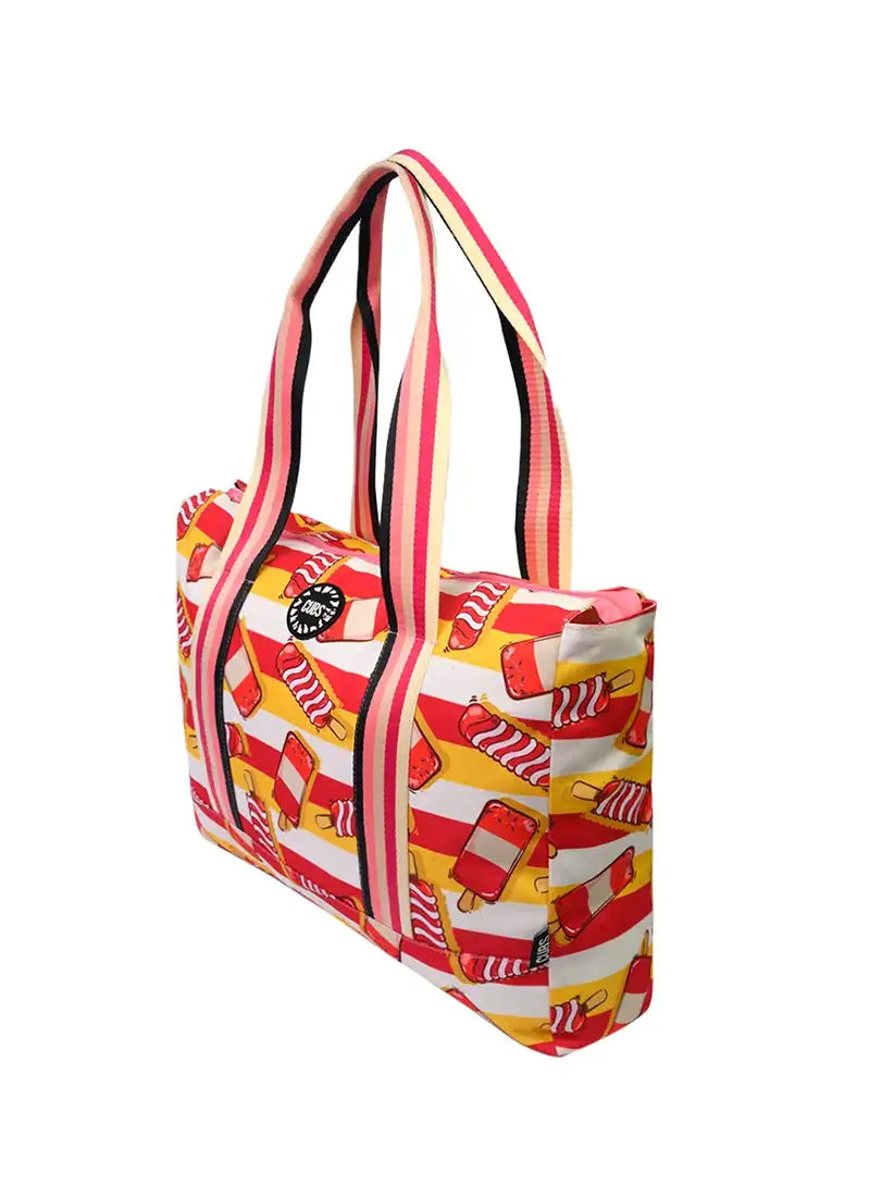Pink Leopard & Popsticks Double Face Tote Bag