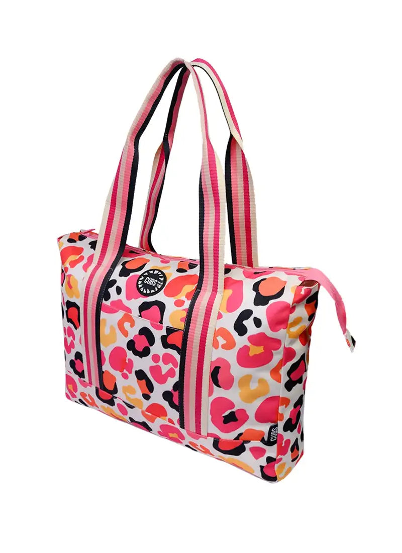 Pink Leopard & Popsticks Double Face Tote Bag