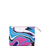 Pink and Turquoise Swirls Medium Pouch
