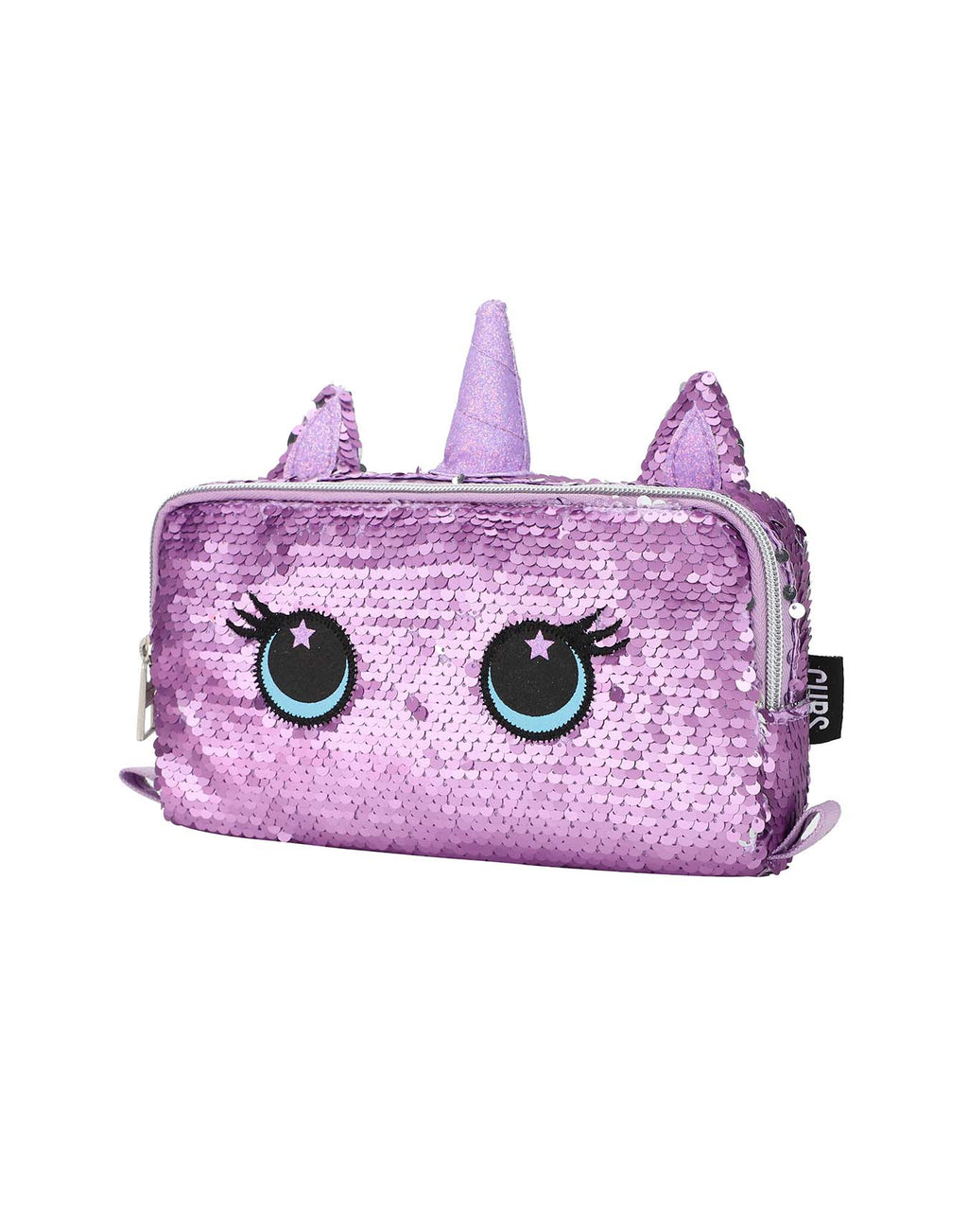 Cute Purple Unicorn sequin pencil case