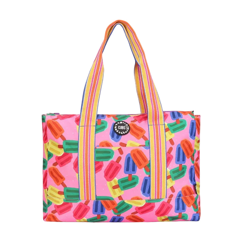 Purple Art and Ice-Cream Double Face Tote Bag