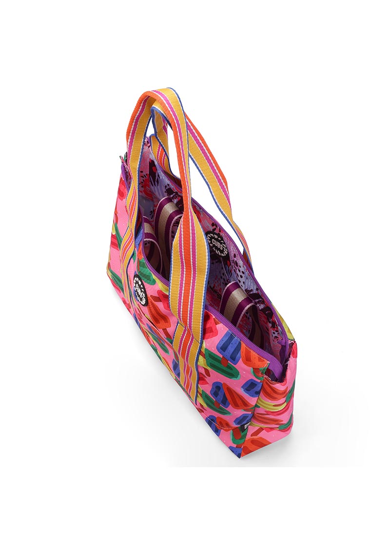 Purple Art and Ice-Cream Double Face Tote Bag