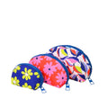 Retro Flowers Make-Up Round Bags
