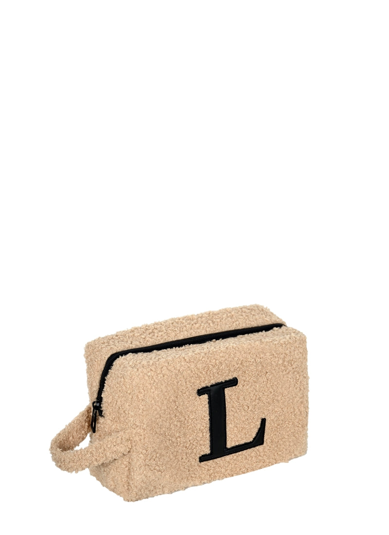 Fur Pouch with letter L