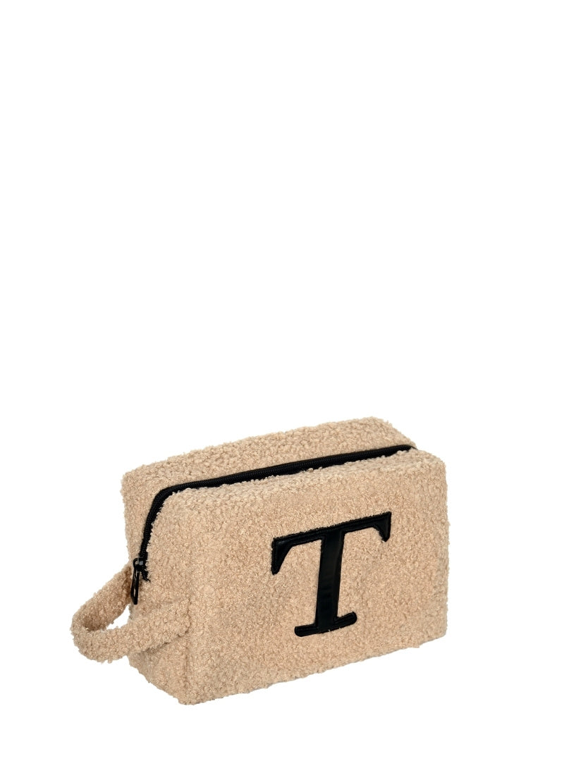 Fur Pouch with letter T