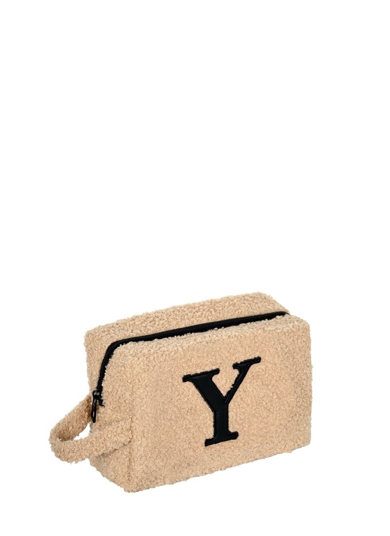 Fur Pouch with letter Y