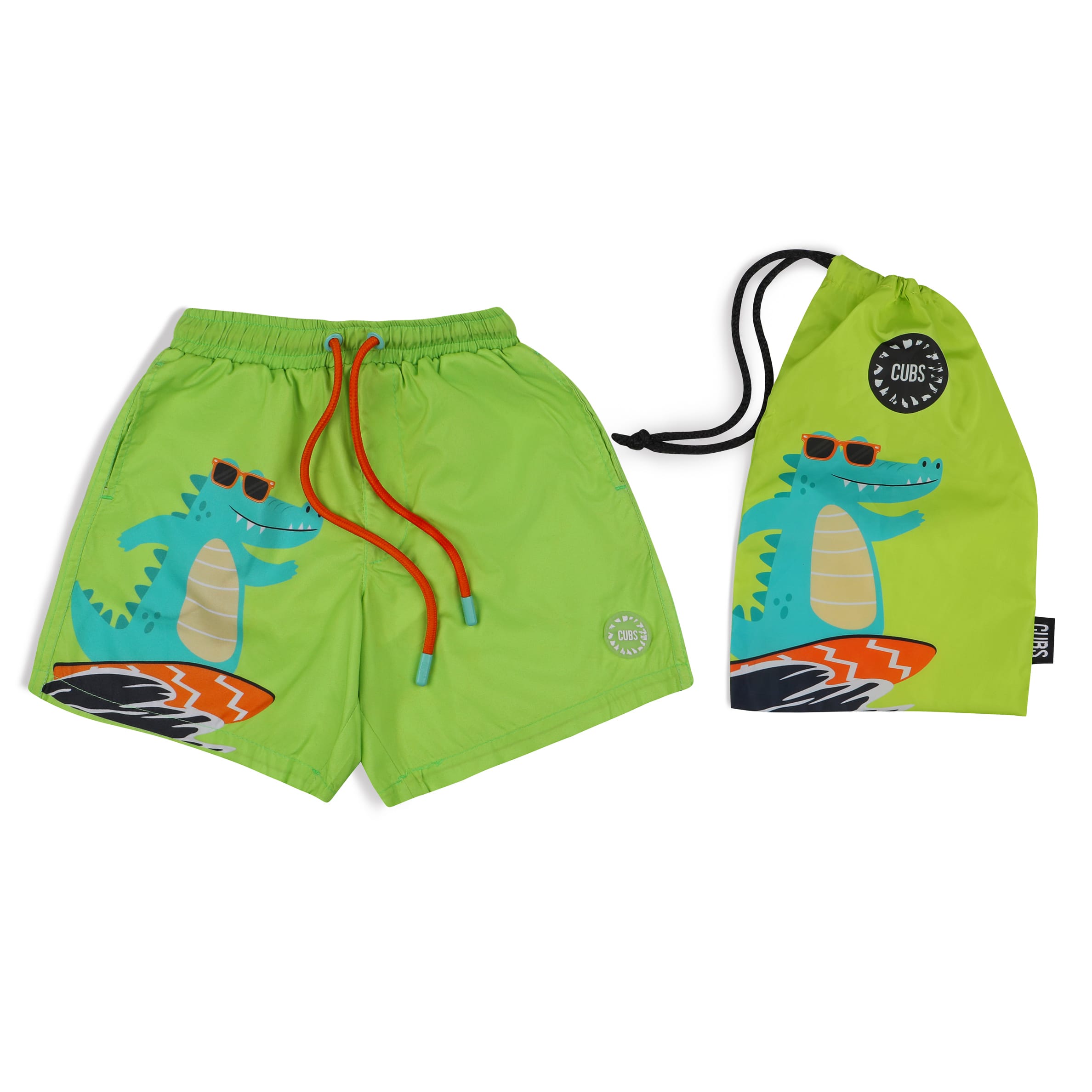 CUBS Surfing Croc Swim Trunk
