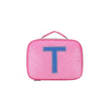 Pink Sequin lunch bag with Letter T