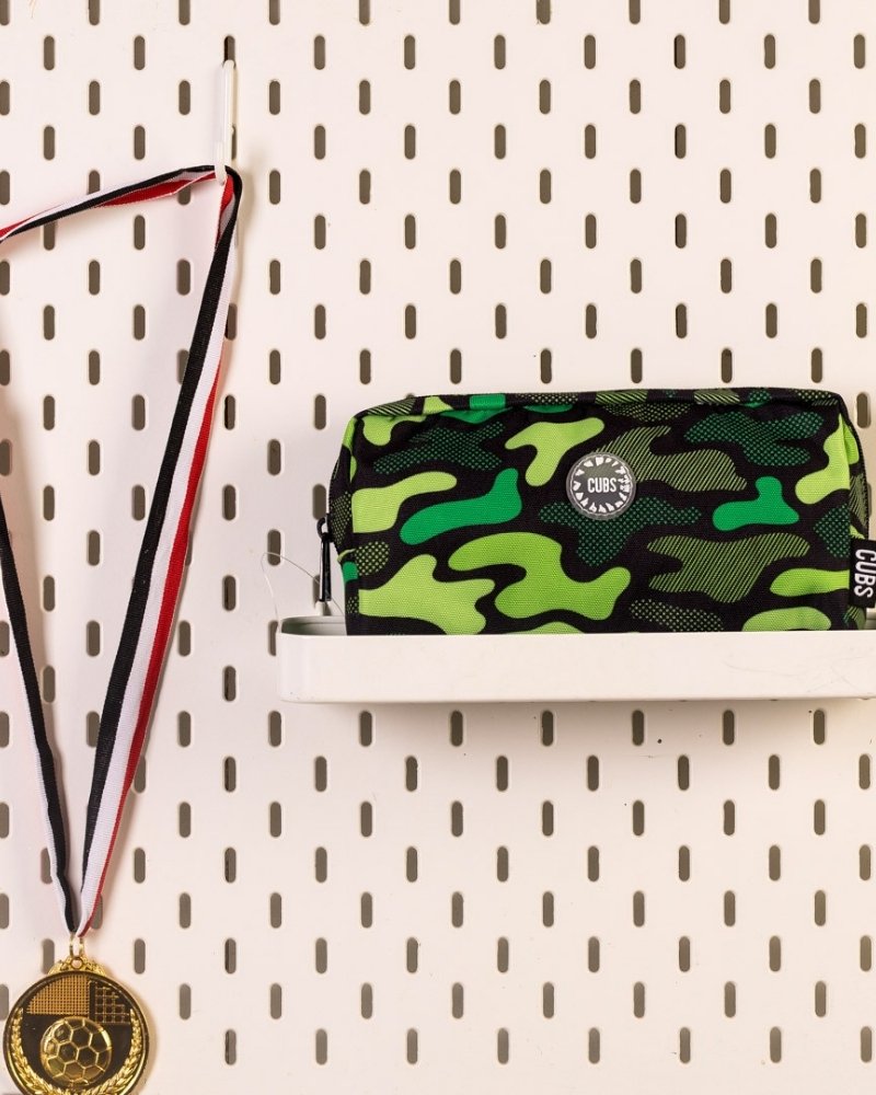 Football Green Camo Hard Top Pencil Case