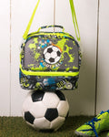 Football Blue Hard Top Lunch Bag