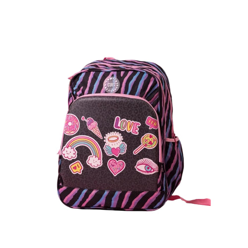 Black Leopard Gadgets Hard Top Backpack