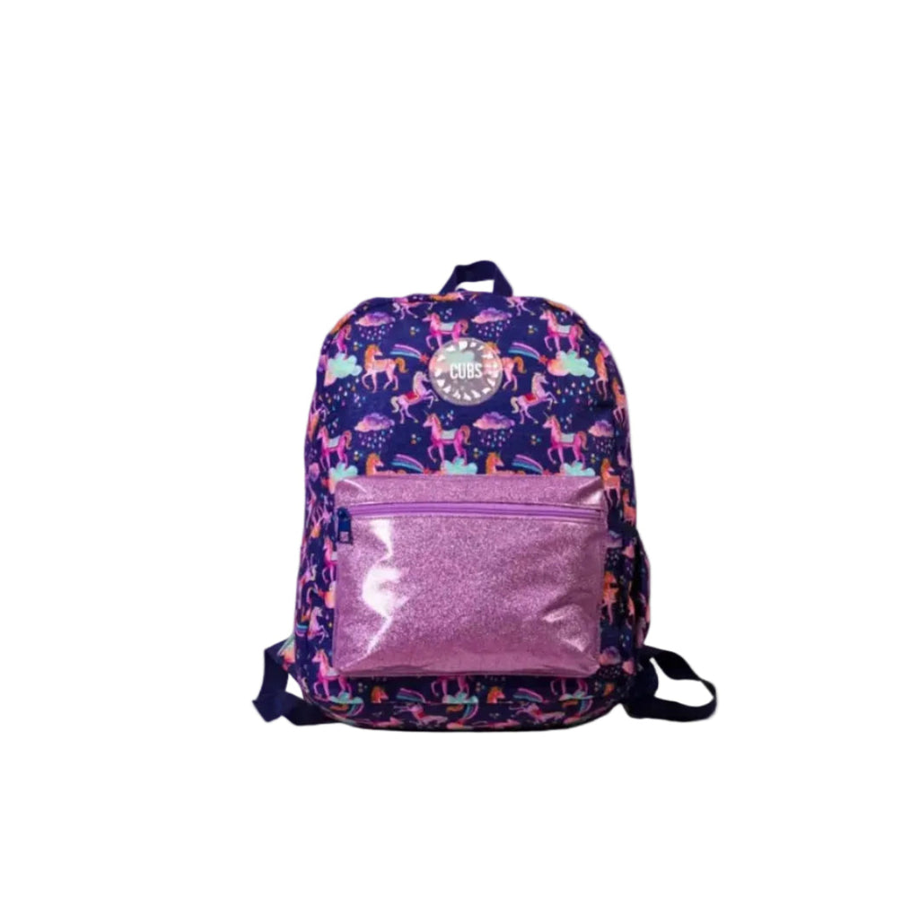 Navy Blue Baby Unicorn Glittery Junior Backpack