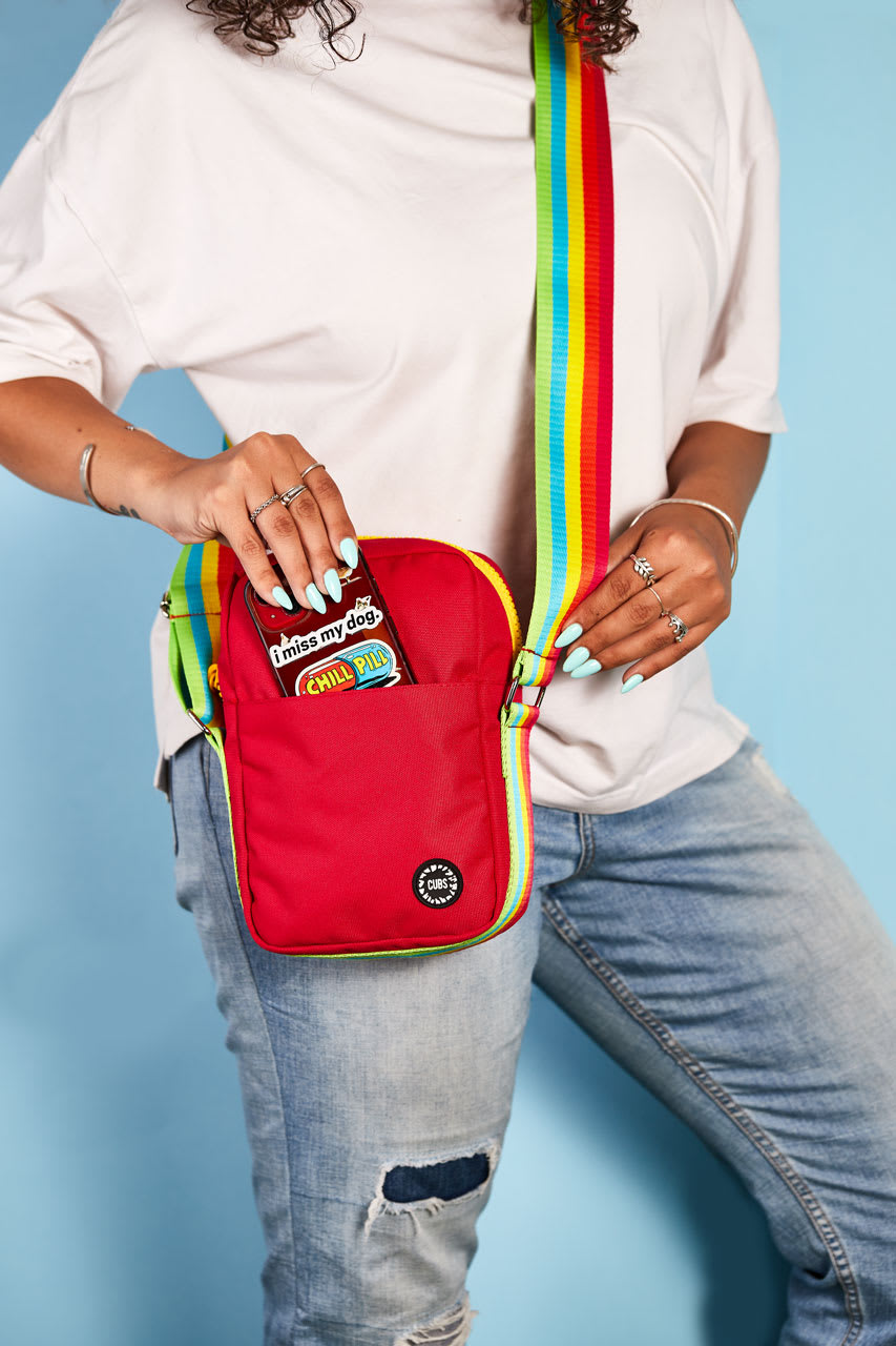 Dark Red Cross Body Bags