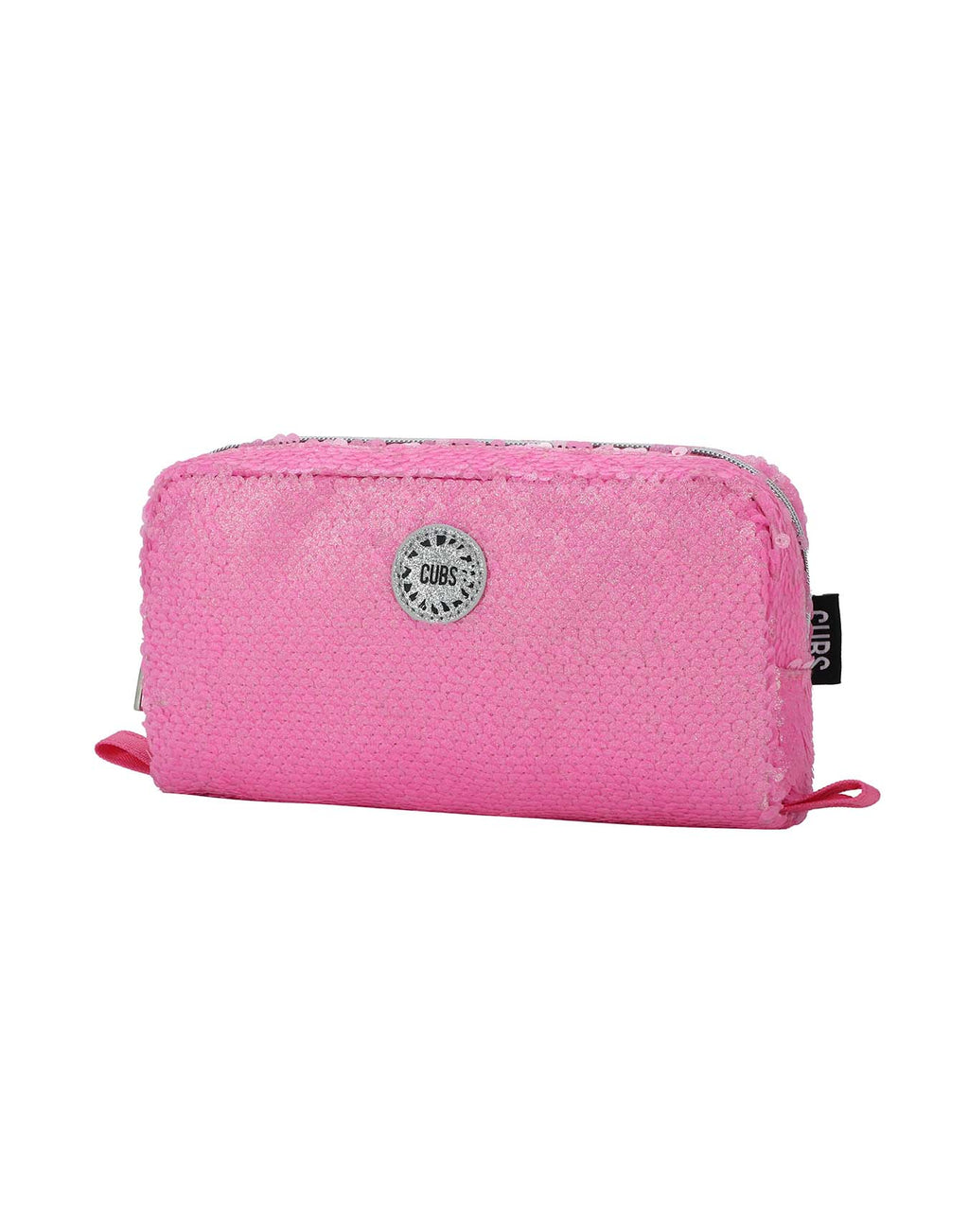 pink sequin pencil case