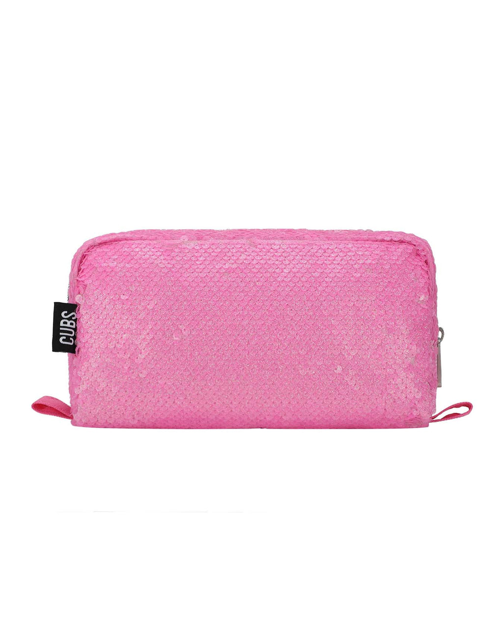 pink sequin pencil case