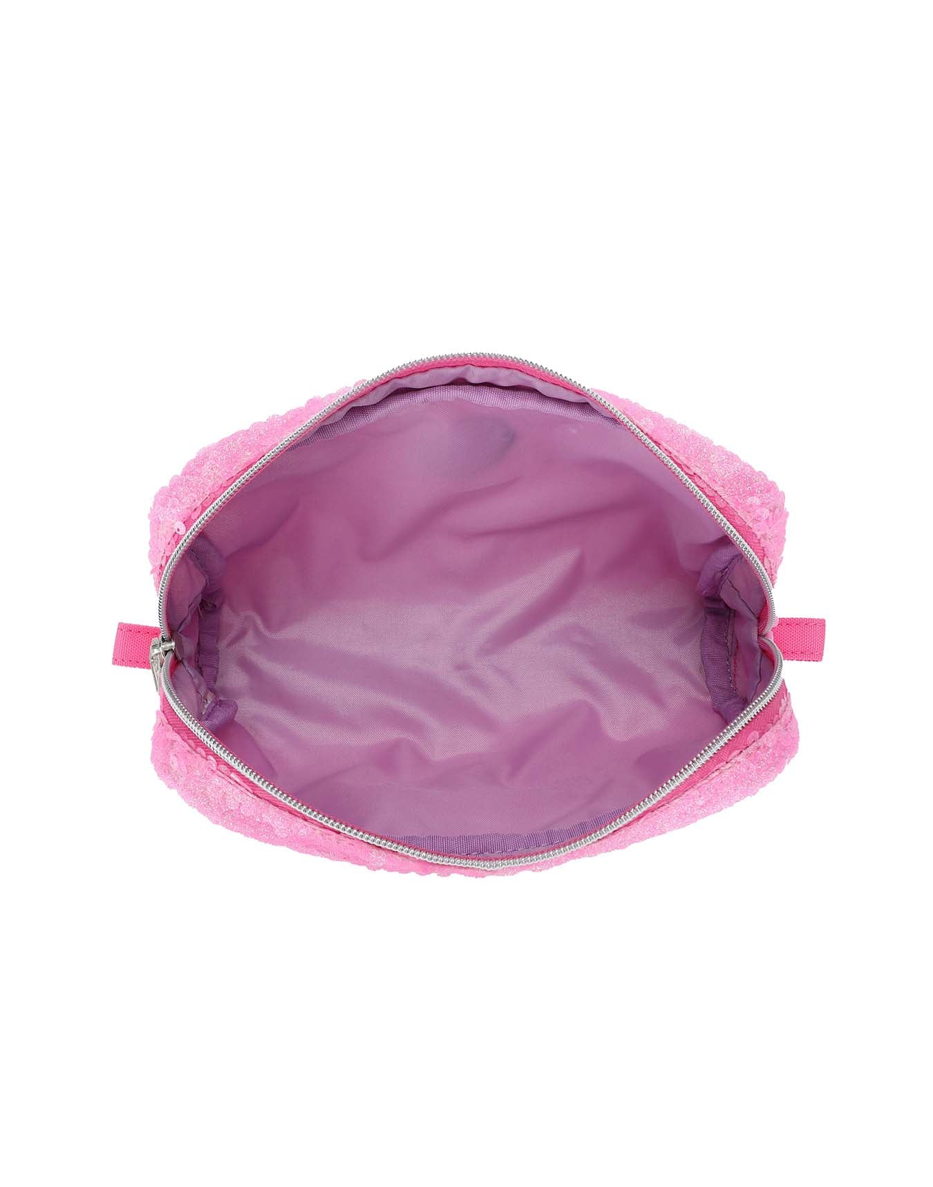pink sequin pencil case