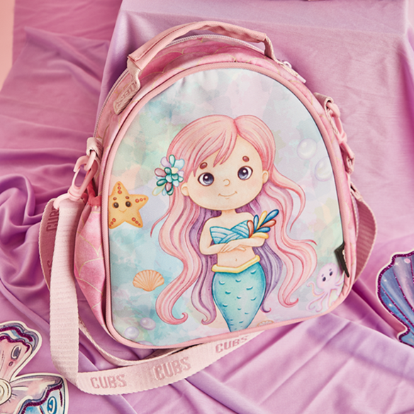 Mermaid Purple Hair Lunch Backpack